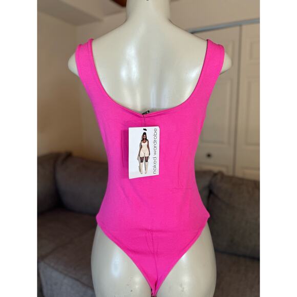 Naked Wardrobe Seamless Bodysuit Raspberry NWT - Picture 2 of 5
